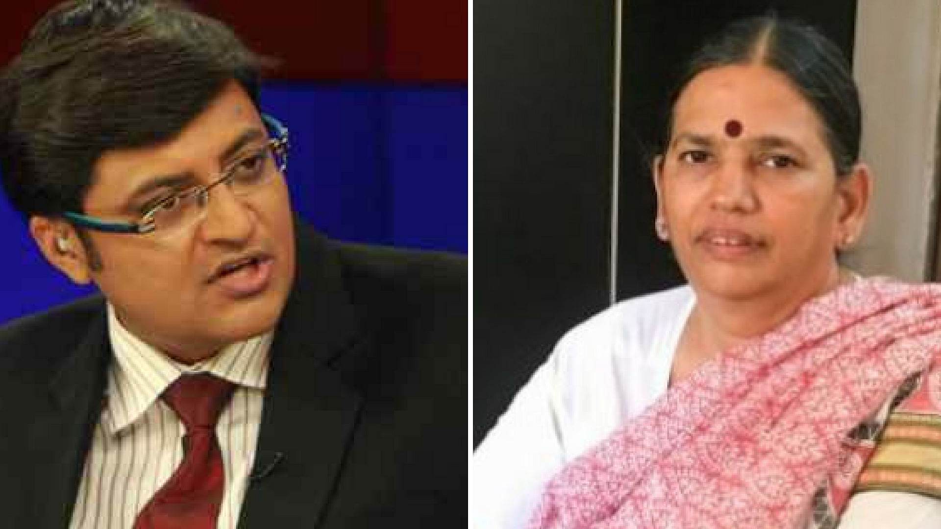 Republic TV anchor Arnab Goswami and Human Rights Lawyer Sudha Bharadwaj.