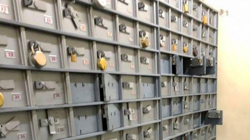  Employees who were cleaning the unused lockers found Rs 550 crore worth cash, gold and property documents on Saturday, resulting in an I-T raid.