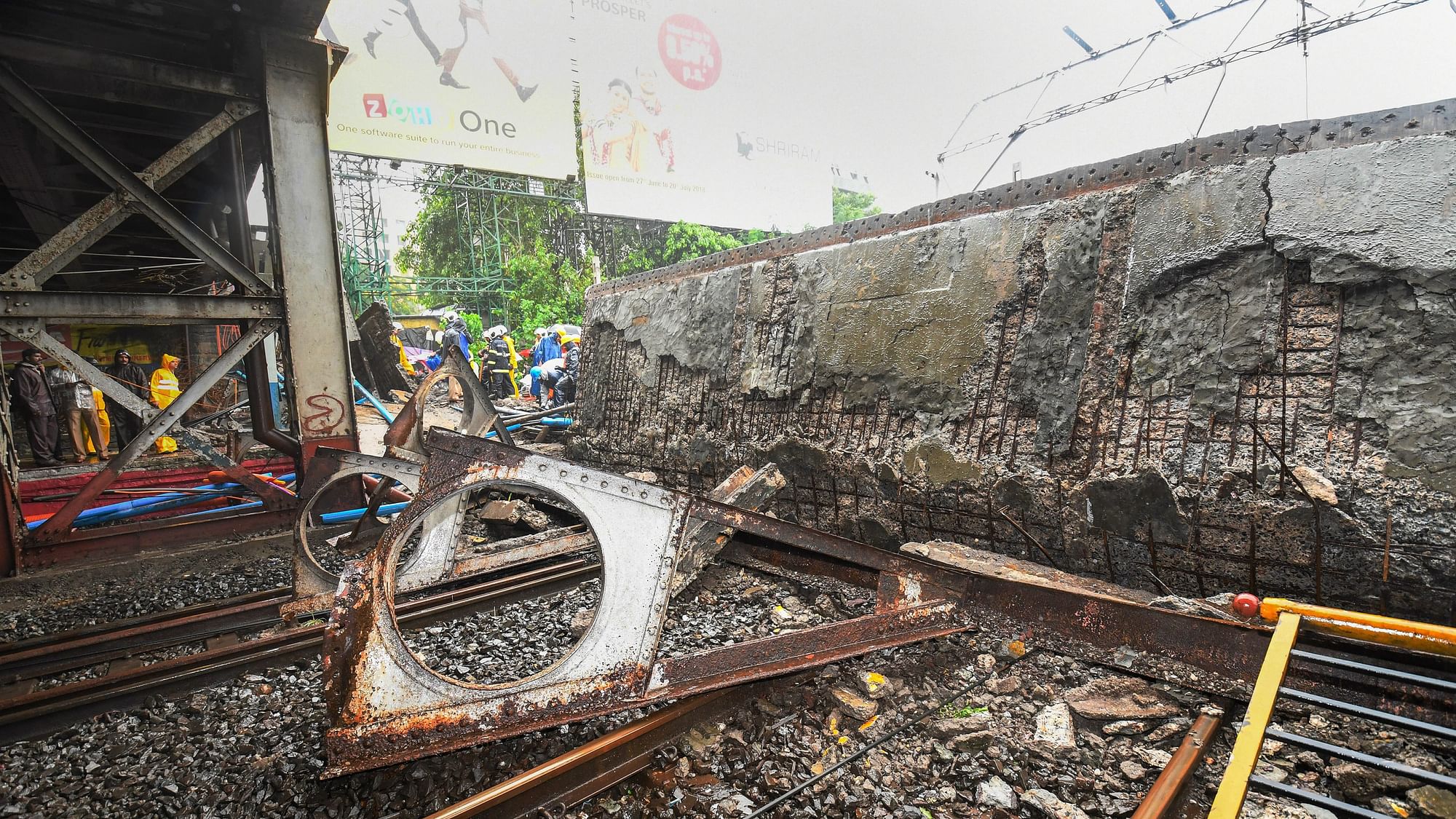 A part of the Gokhale bridge in Mumbai’s Andheri collapsed on 3 July 