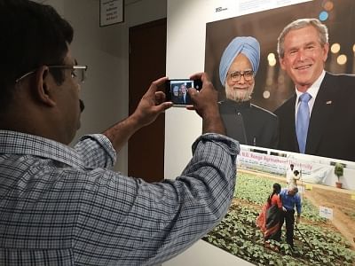 A photo exhibition organised at the American Center to mark 70 years of Indo-US relations. (Photo Courtesy: US Embassy)