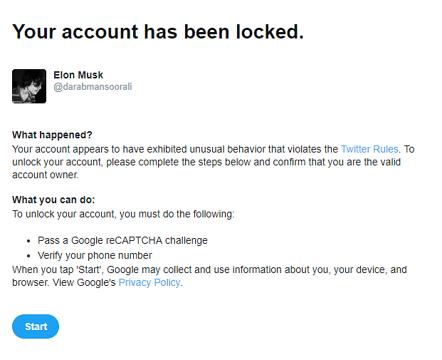 Twitter locks unverified profiles whose names are changed to Elon Musk in its fight against  cryptocurrency scams.