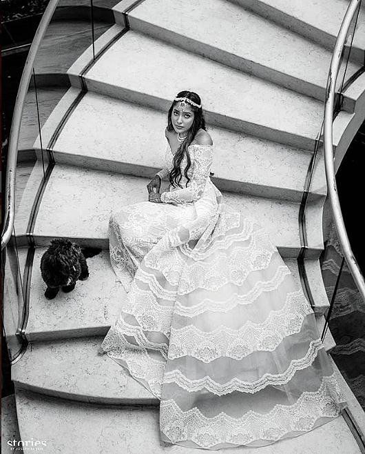 Shriya wore a gorgeous outfit with a long trail looking like an absolute princess!&nbsp;