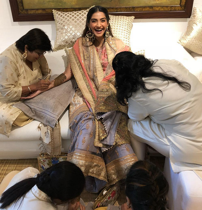 Sonam was a happy bride!