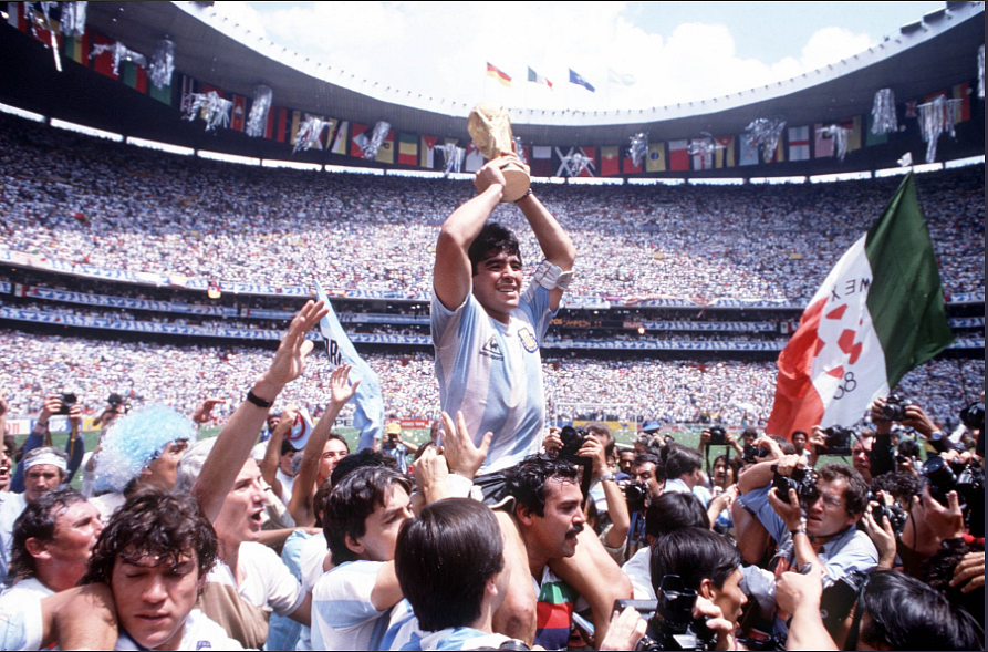 Diego Maradona scored only 5 of Argentina’s 14 goals in the competition, yet had a huge hand in his country’s triumph.