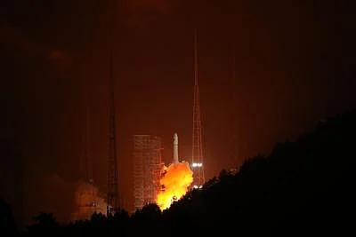 XICHANG, July 10, 2018 (Xinhua) -- China sends a new Beidou navigation satellite into orbit on a Long March-3A rocket from the Xichang Satellite Launch Center, in the southwestern Sichuan Province, July 10, 2018. The satellite is the 32nd of the Beidou navigation system, and one of the Beidou-2 family, which is the second generation of the system. The launch was the 280th mission of the Long March rocket series. (Xinhua) (yxb/IANS)