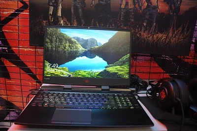 New Delhi: An HP laptop on display at the launch of HP Pavilion Gaming and Omen laptops, in New Delhi on July 10, 2018. (Photo: IANS)