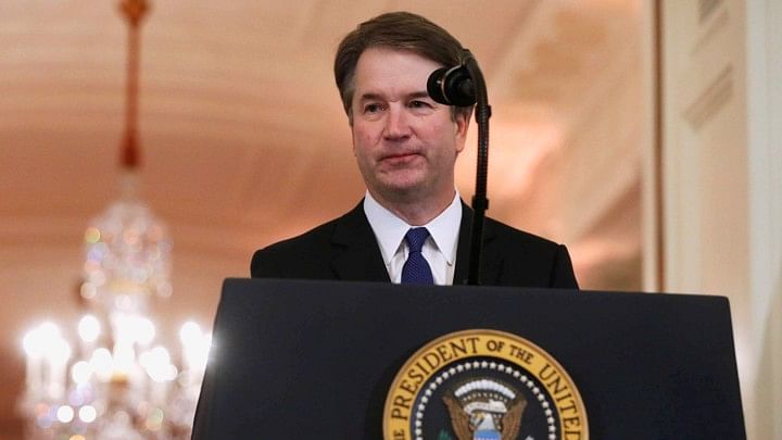 US President Donald Trump introduced his Supreme Court nominee Judge Brett Kavanaugh in the East Room of the White House in Washington on 9 July.