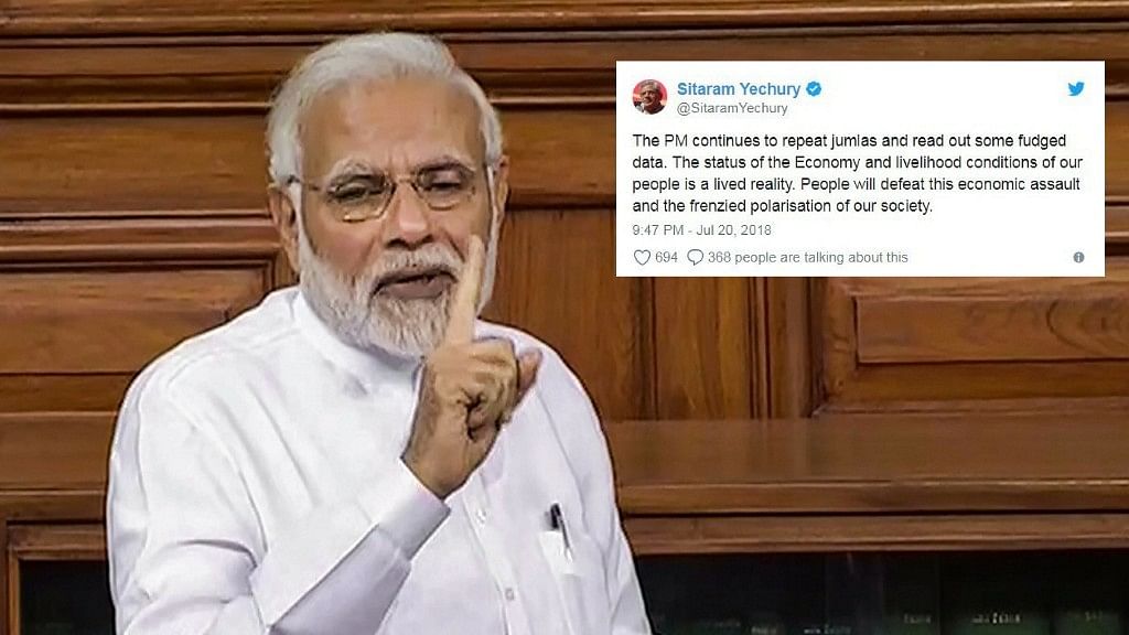 PM Narendra Modi gave a 90-minute-long speech in the House before the no-confidence motion vote.&nbsp;