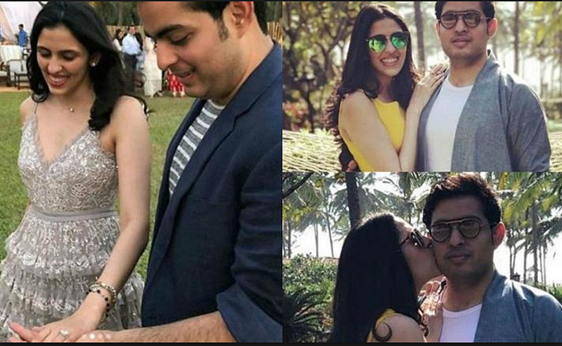 Akash Ambani proposed Shloka Mehta in Goa in the presence of his family. Shloka Mehta wore a creation of London label Needle And Thread.