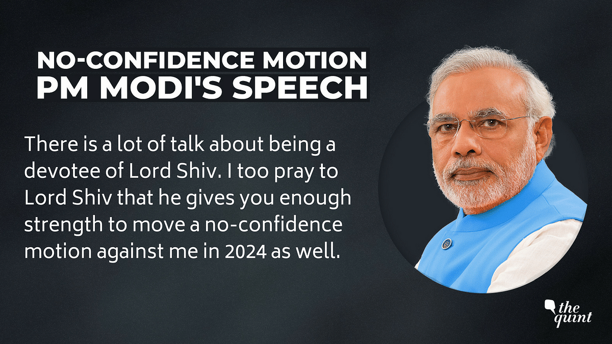 Addressing the Lower House, PM Modi urged the MPs to reject the motion, and called for it to be scrapped.  