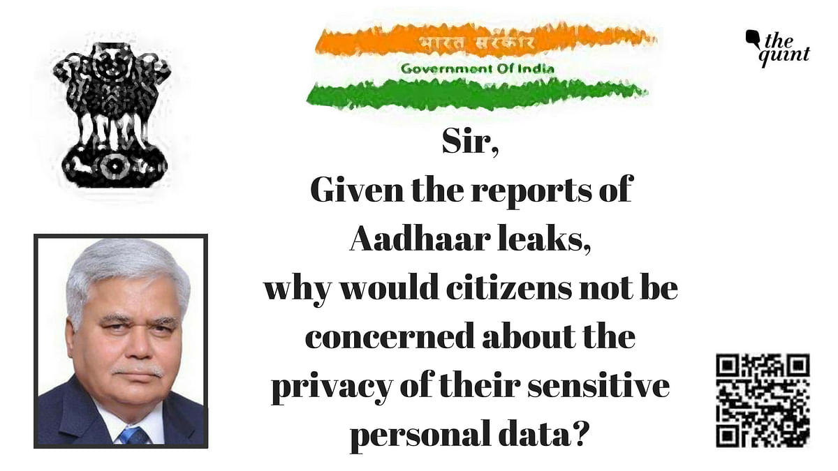 RS Sharma has claimed he “has not lost the challenge” and makes  claims about Aadhaar which warrants questions.