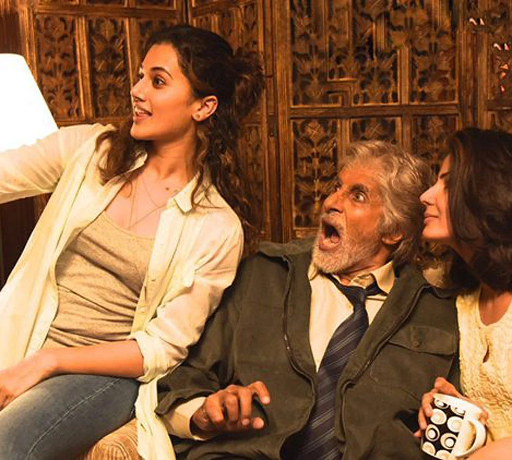 This is a still from ‘Pink’ featuring Taapsee Pannu along with Amitabh Bachchan. 