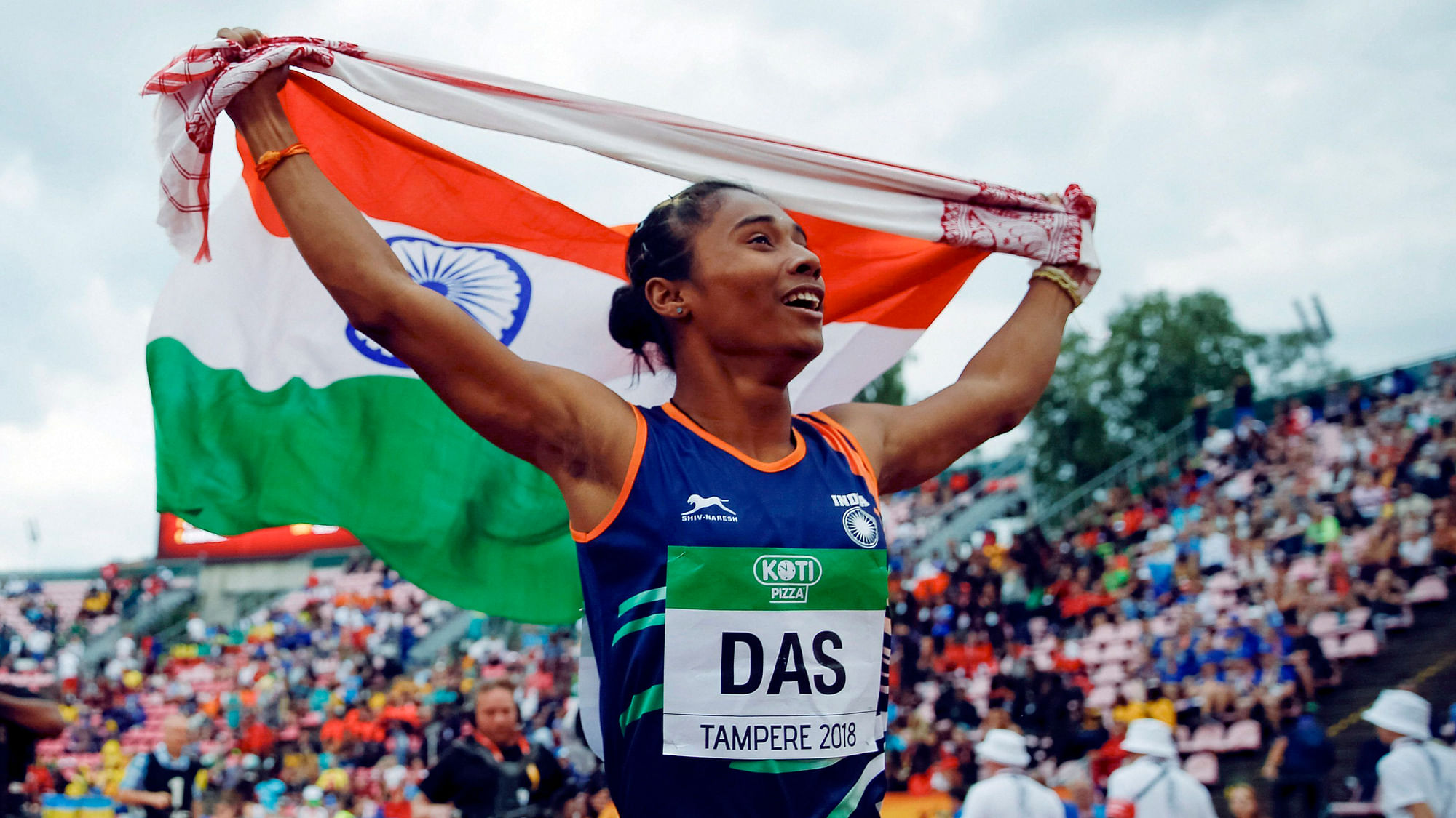 Hima Das won a gold medal for India in the 400m event at the IAAF Under20 World Championships.