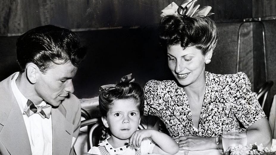 Frank Sinatra with Nancy Sinatra Sr and their daughter Nancy.&nbsp;
