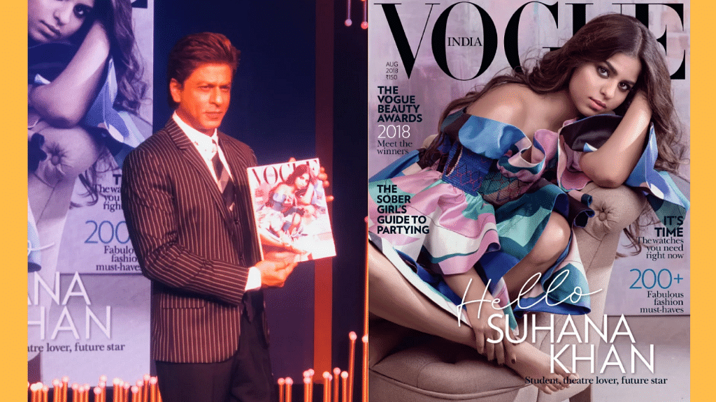Shah Rukh Khan launches his daughter Suhana’s first cover photo feature on ‘Vogue India’.&nbsp;