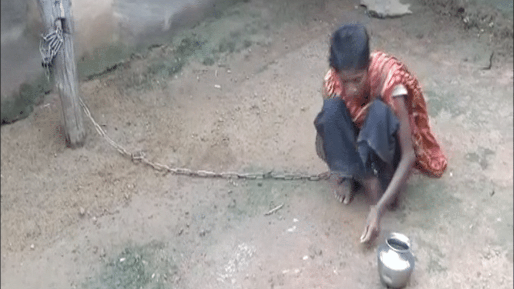 Basanti Ho, a specially-abled woman was kept chained for over six years in her home in Mayurbhanj, Odisha.