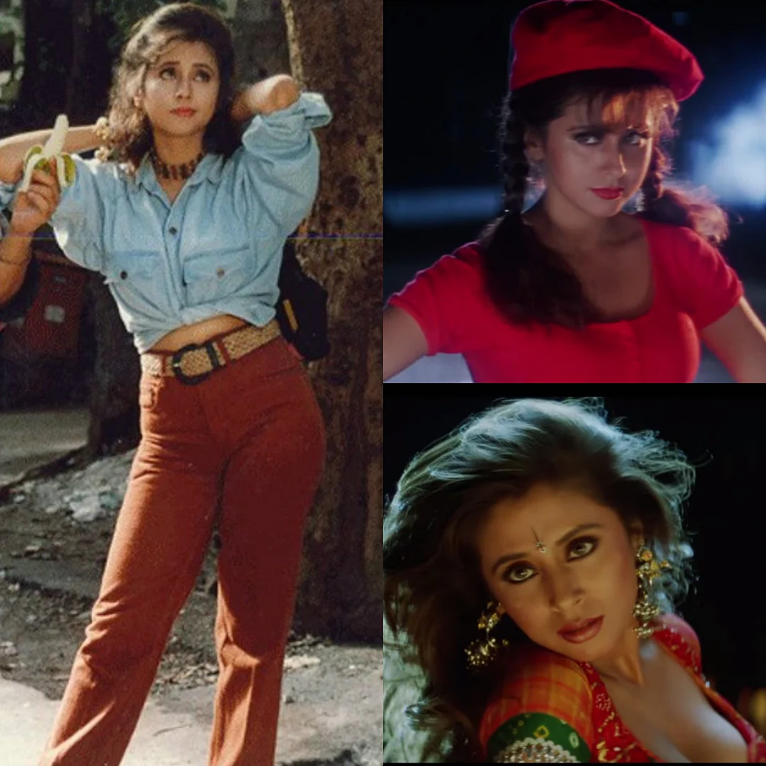 From cold shoulder to chokers, Urmila Matondkar’s outfits from <i>Rangeela</i> (styled by Manish Malhotra) are still in vogue! 