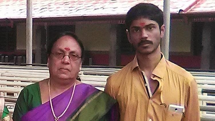 Rishikesh Ganga (R) with his grandmother.&nbsp;