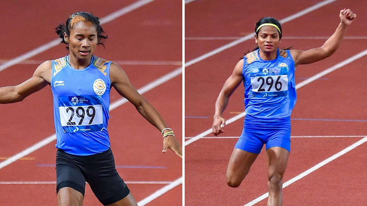 LIVE Asian Games 2018, Athletics: Hima Das Dutee Chand Race