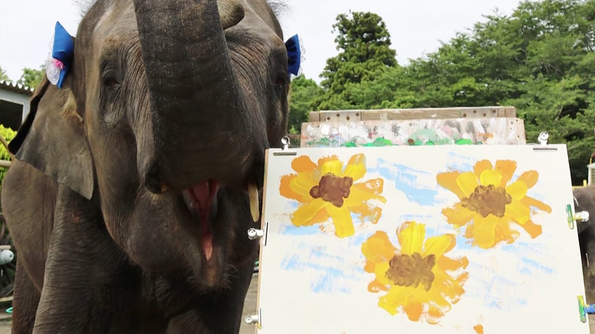 A Japanese Elephant Is Painting The World, One Stroke At a Time