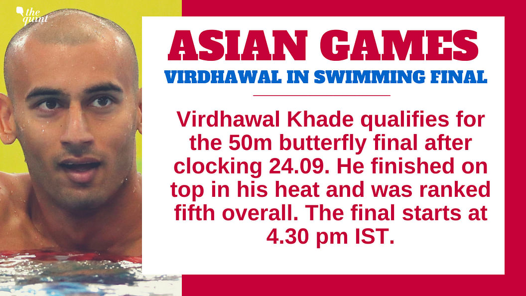 Virdhawal Khade and Srihari Nataraj created new national records in their respective heats at the Asian Games.