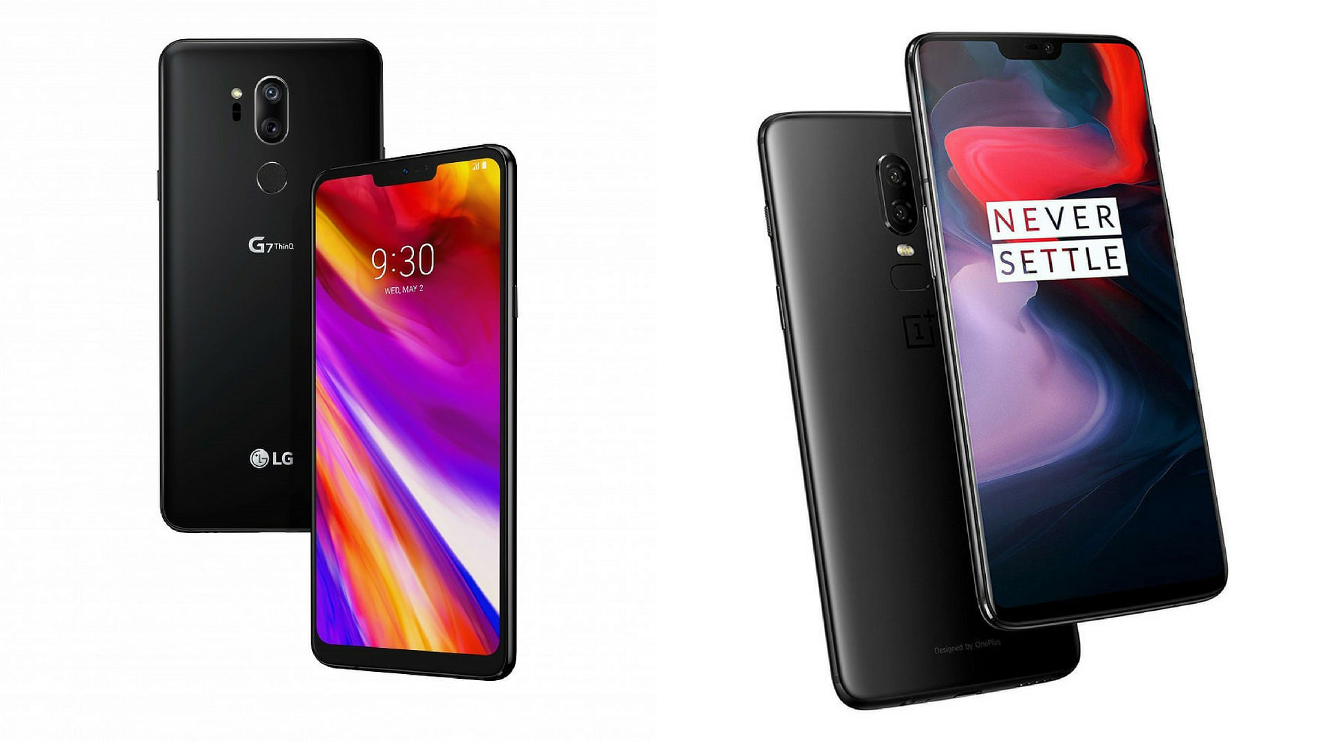 LG G7+ ThinQ (left) and OnePlus 6 (right)