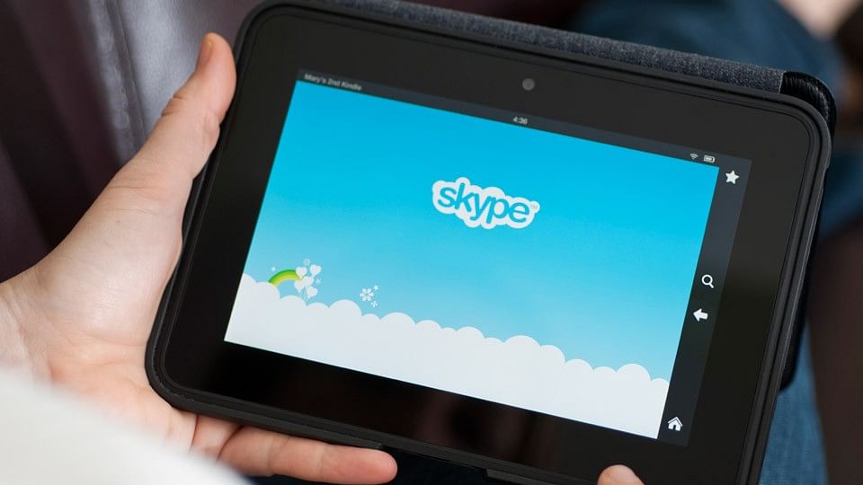 Microsoft Skype on an Android Tablet.&nbsp;