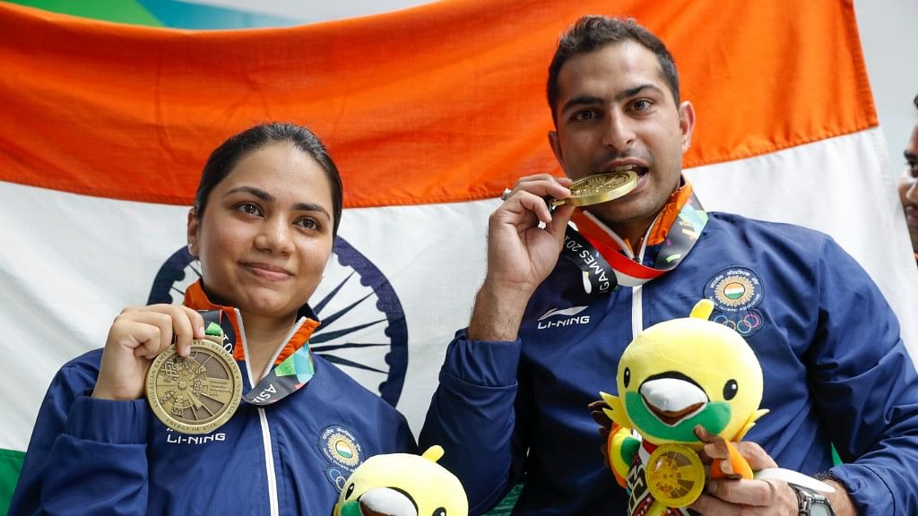 Ravi Kumar and Apurvi Chandela bagged the bronze in the 10m Air Rifle mixed team event at the Asian Games.