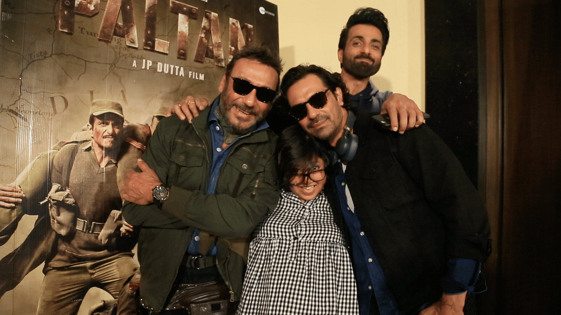  Jackie Shroff, Sonu Sood and Arjun Rampal during the promotions of <i>Paltan</i>.