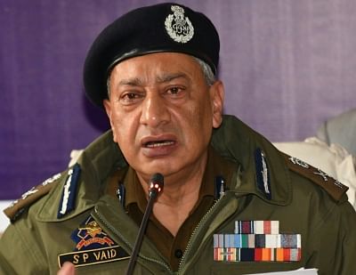 Jammu Kashmir Director General of Police (DGP) Shesh Paul Vaid.(File Photo: IANS)