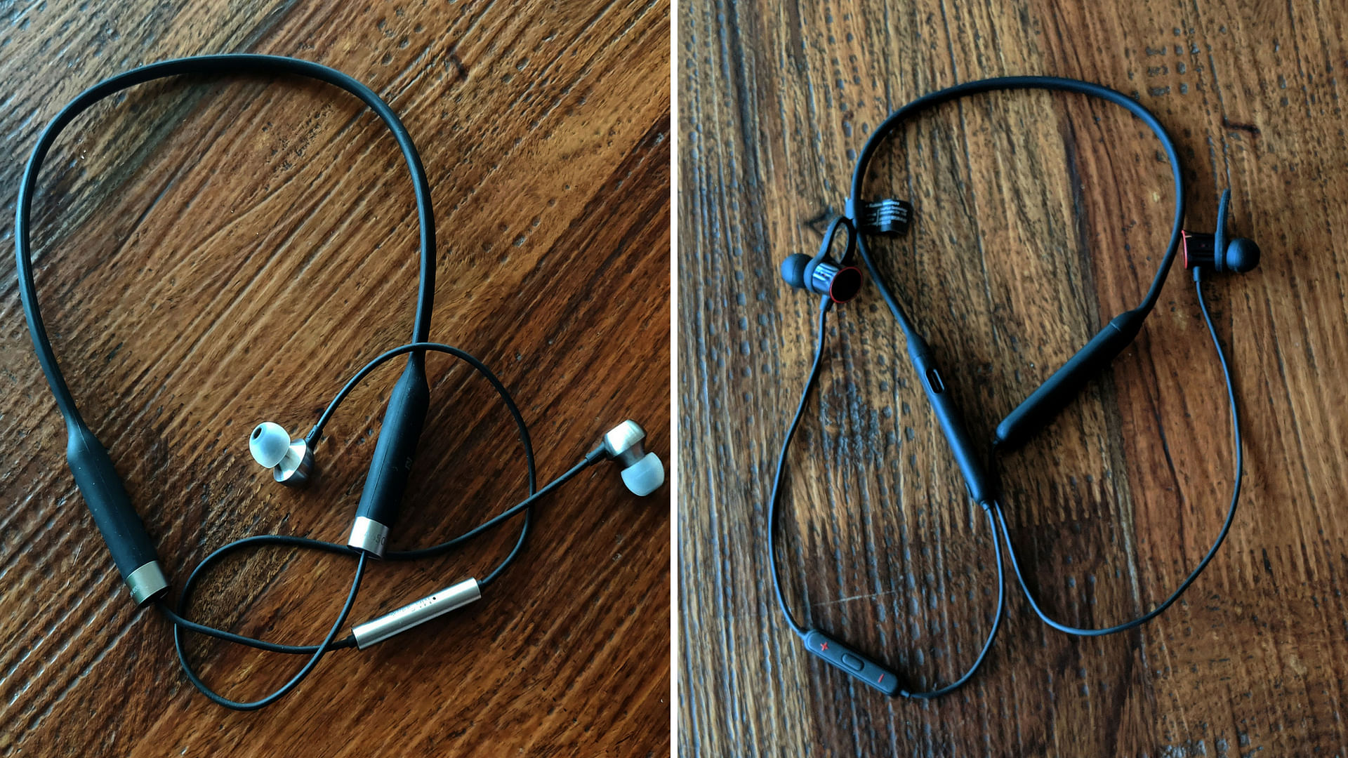 OnePlus Bullets Wireless (right) and RHA MA650 (left)