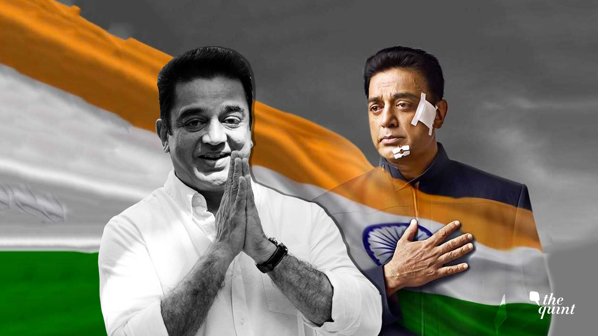 Slippers were thrown at actor-turned-politician Kamal Haasan when he was campaigning.