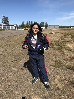 Indian woman skydives with Tricolour in Finland to celebrate I-Day