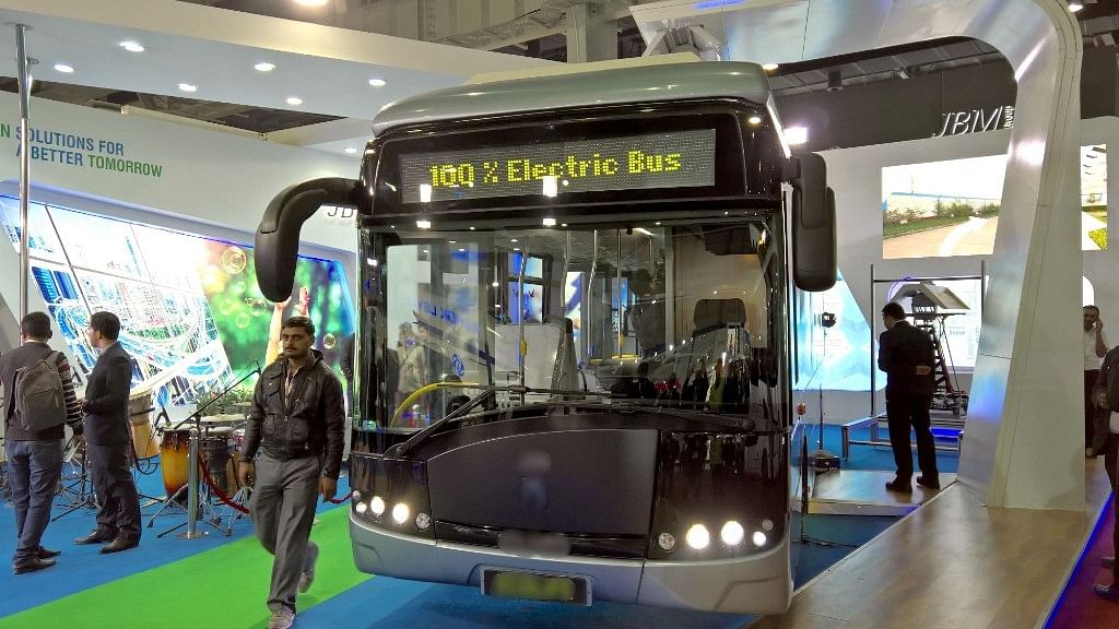 An electric bus on display at the 2018 Auto Expo. Image used for representational purpose.