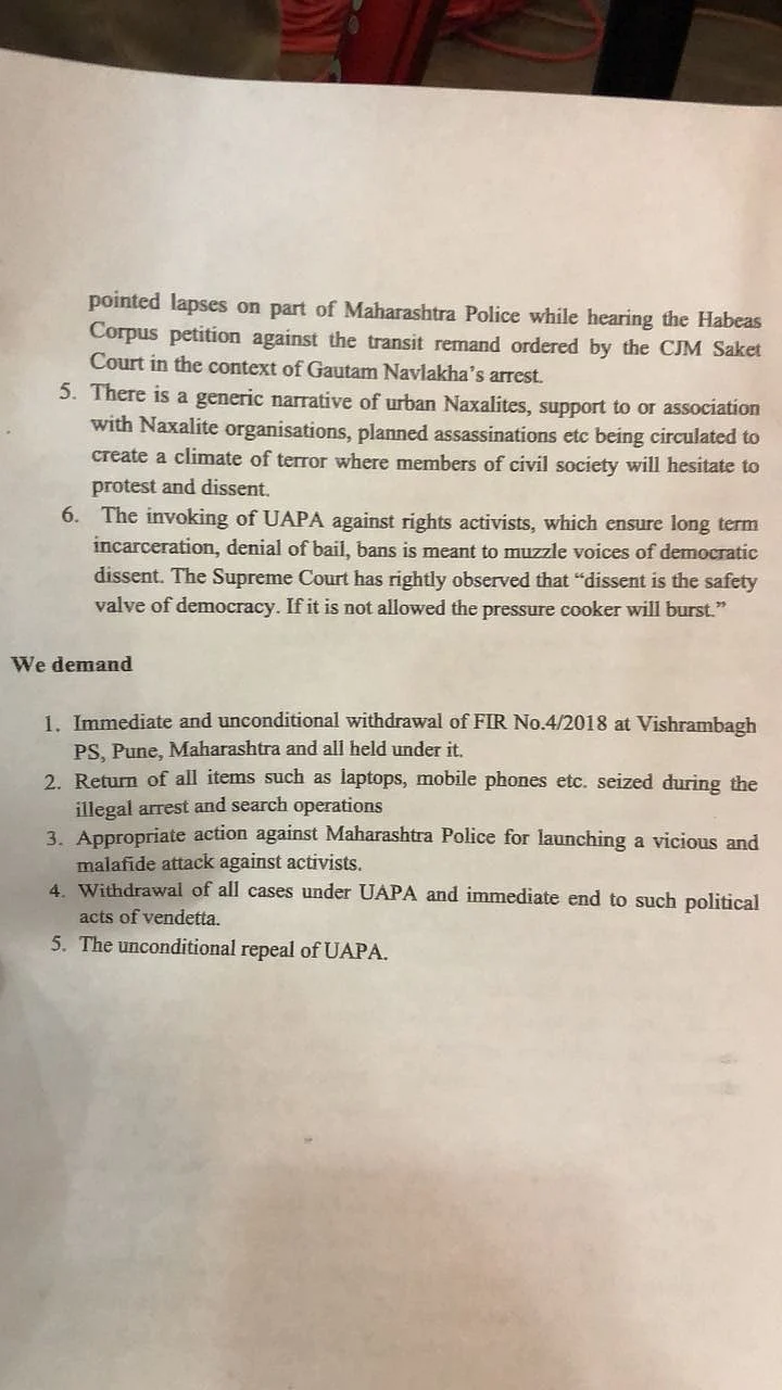 The joint statement.