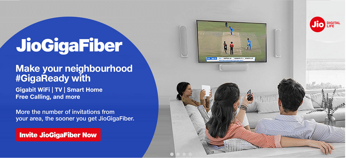 Registration for the Jio’s GigaFiber broadband service can be submitted on Jio.com. 