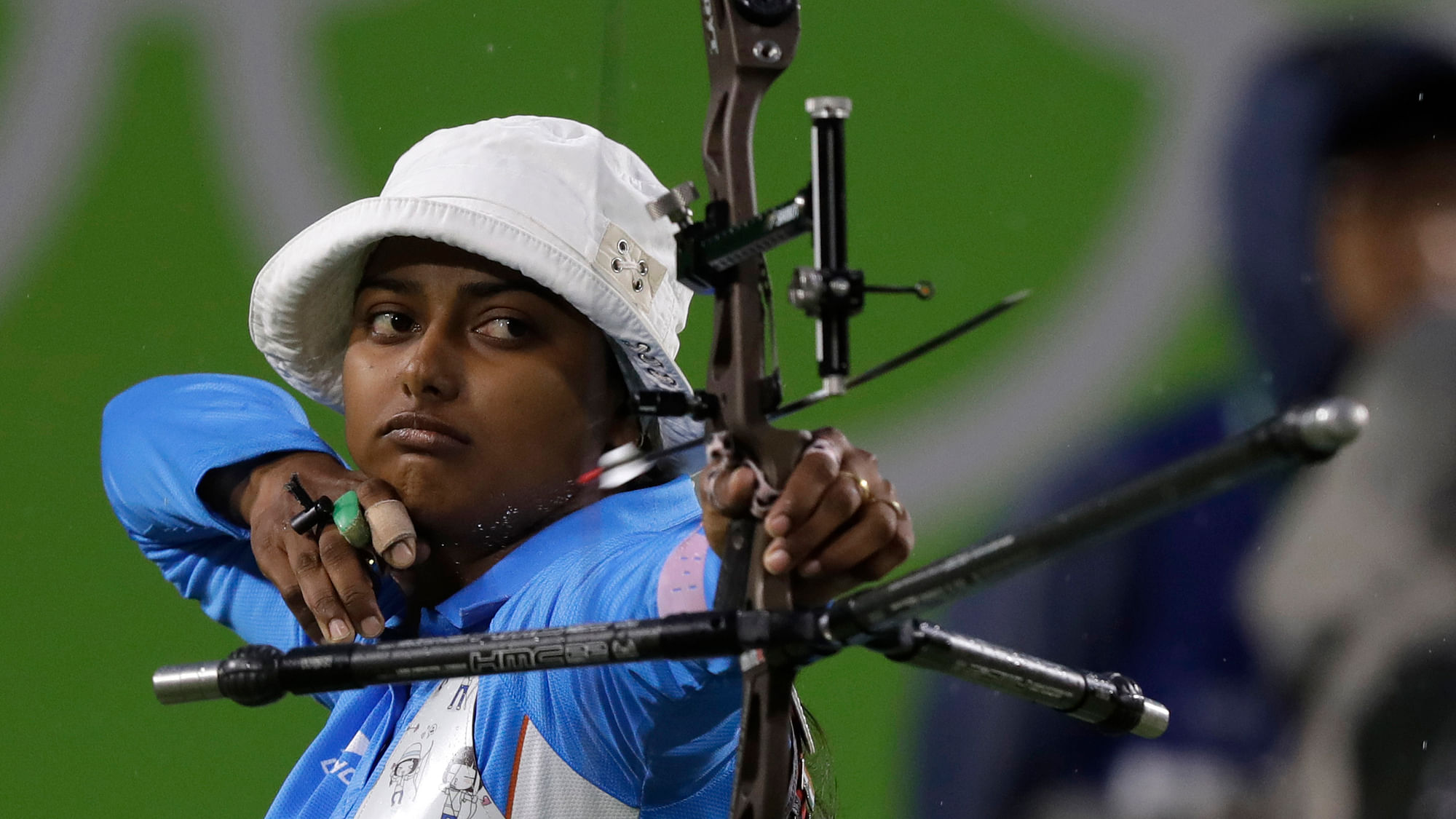 File picture of Indian archer Deepika Kumari who was eliminated in the pre-quarters of the recurve event at the Asian Games.