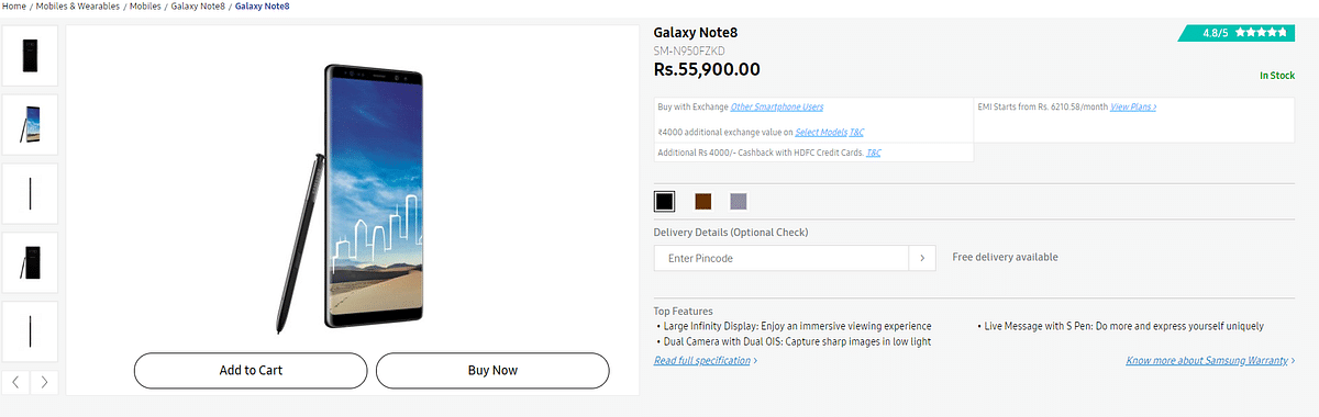 Ahead of the Galaxy Note 9 launch, Samsung has slashed the prices of the Note 8 by Rs 12,000.