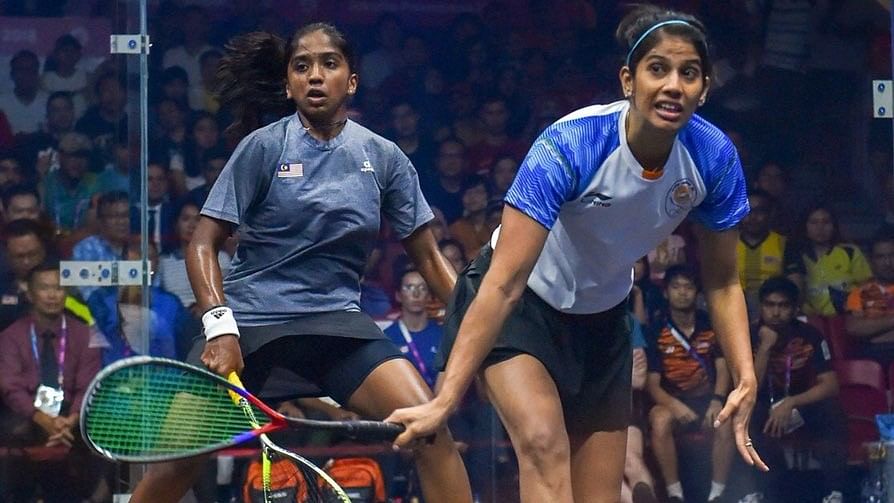File picture of the Indian women’s squash team.