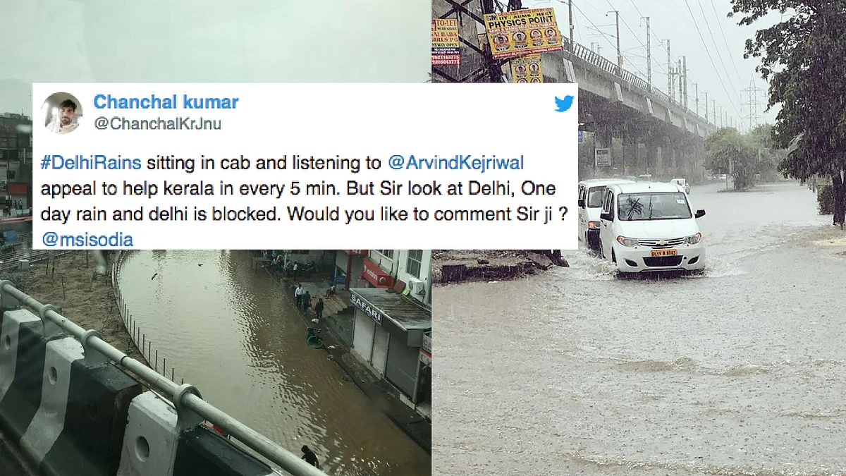 The rain brought down the temperatures but caused water-logging in many areas in Delhi NCR, resulting in traffic jams.