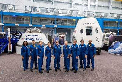 The first US astronauts who will fly on American-made, commercial spacecraft to and from the International Space Station, are, from left, Sunita Williams, Josh Cassada, Eric Boe, Nicole Mann, Christopher Ferguson, Douglas Hurley, Robert Behnken, Michael Hopkins and Victor Glover. (Photo: NASA)
