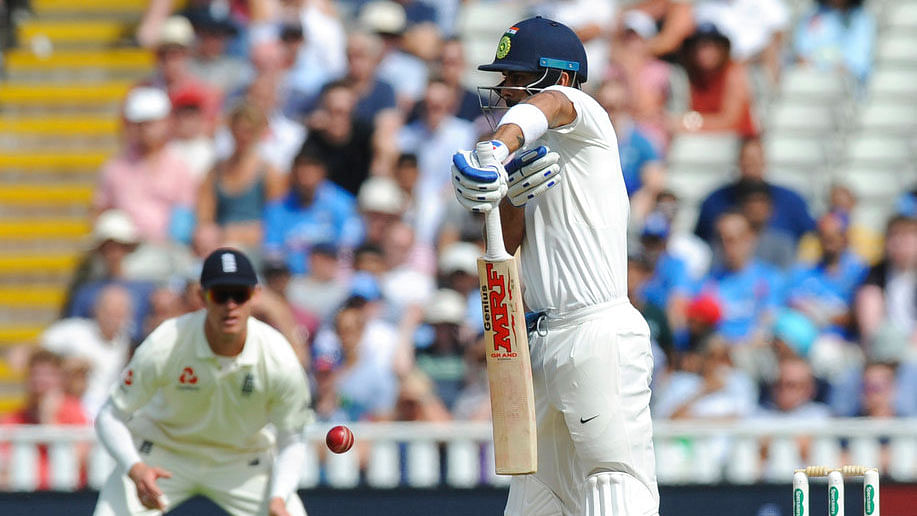 Virat Kohli bats during Day 4 of the first Test against England.