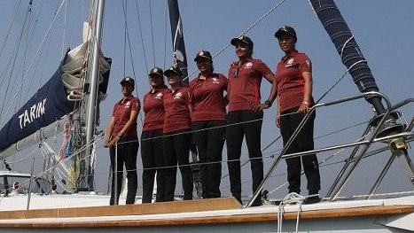 The women of the INS Tarini sailed around the world in 199 days.