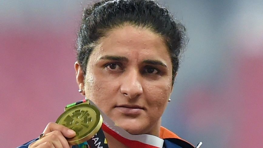 Seema cleared a best distance of 62.26m, her best in six years, but that was just enough for a bronze medal.