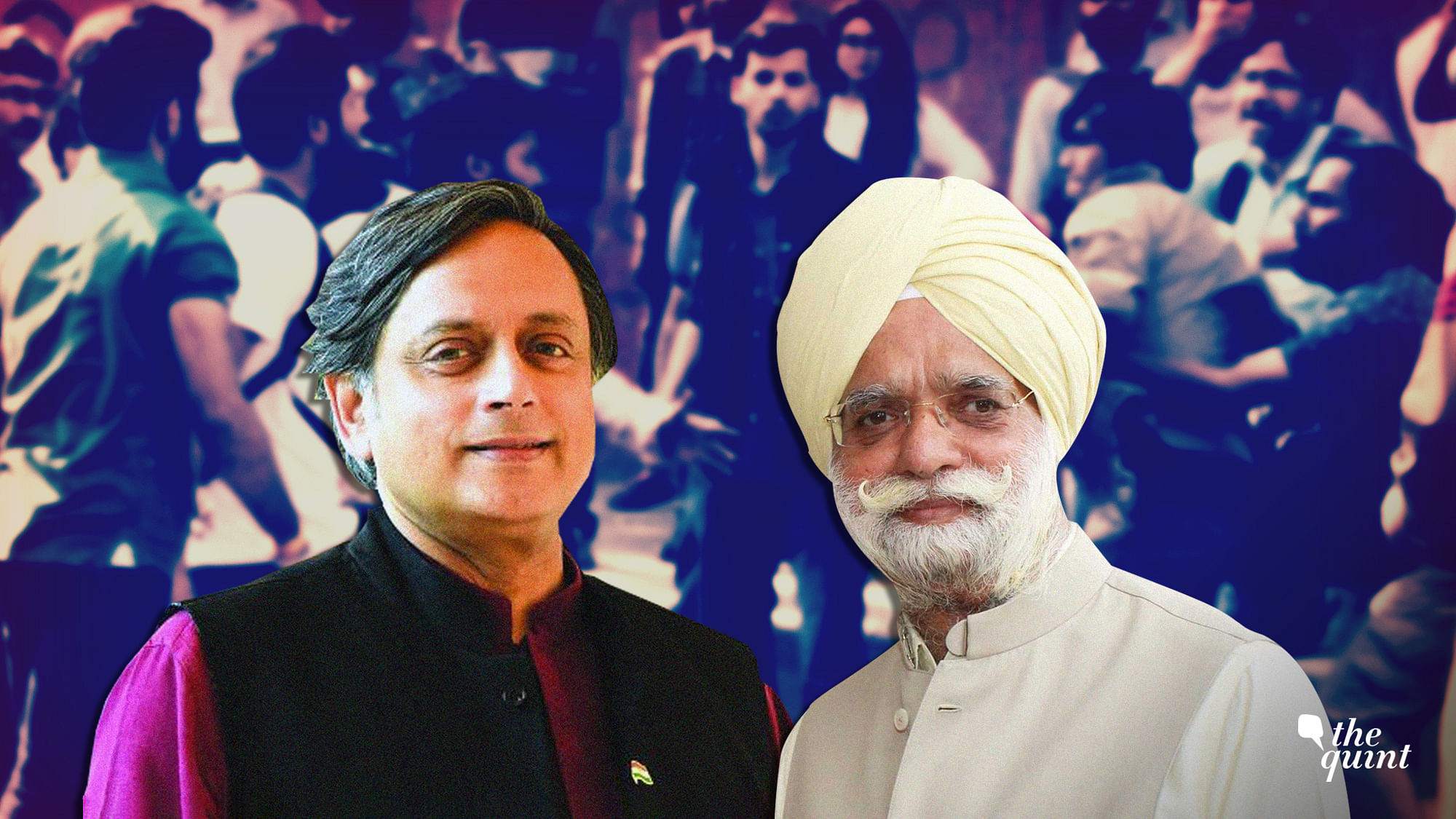 Shashi Tharoor (L) and KTS Tulsi (R)