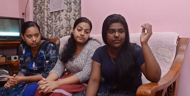 After days being trapped in their hostel in the floods, these girls have come back home to tell their story.