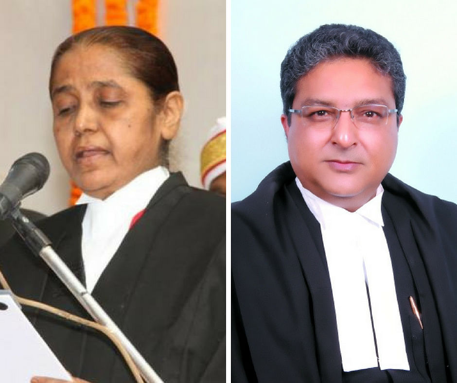 Justice R Banumathi (L) and Justice Vineet Saran (R)