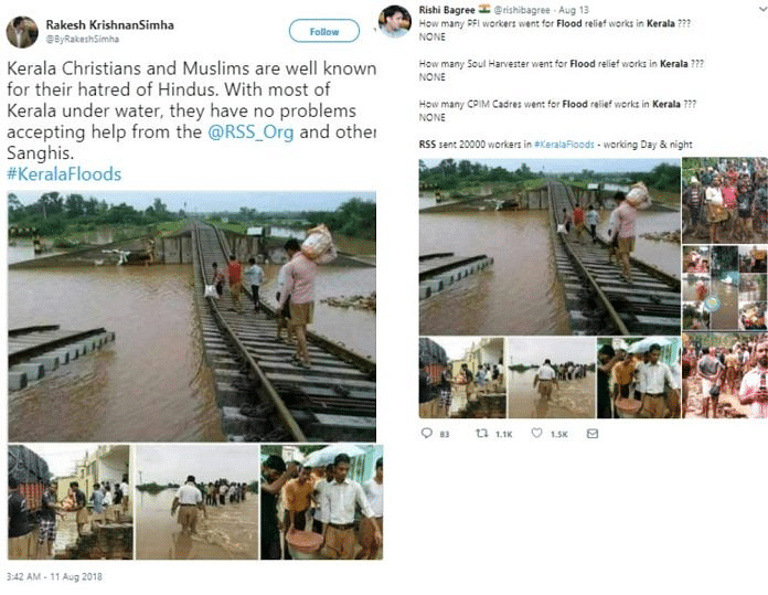 The images being widely circulated after the recent flooding in Kerala are either not from 2018, or from Gujarat.