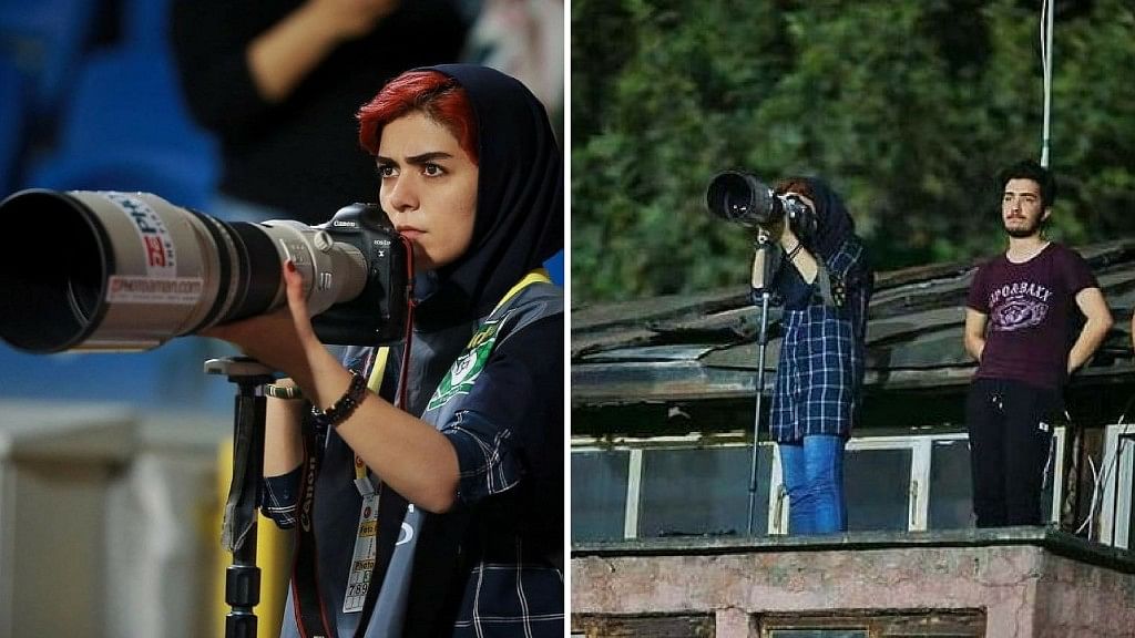 Parisa Pourtaherian is being hailed by netizens for her covering a men’s football match despite a ban on female journalists doing so.&nbsp;