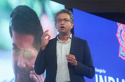 New Delhi: Google Vice President Southeast Asia and India Rajan Anandan addresses during "Google for India" programme in New Delhi, on Aug 28, 2018. (Photo: IANS)